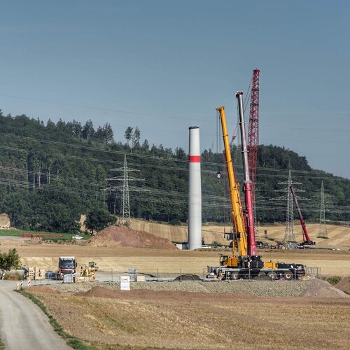 Bau eines Windparks